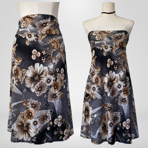 LulaRoe Womens Whimsigoth Midi Skirt Dress Size 3XL Fairy Grunge Stretch Office